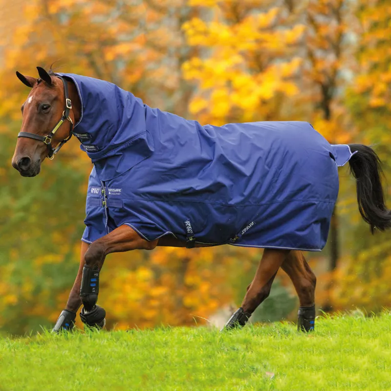 Amigo Hero 900 All-In-One Mediumweight 200g Turnout Rug - Atlantic Blue/Atlantic Blue/Ivory